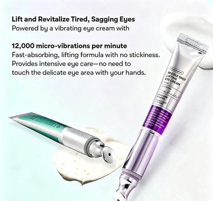 PDRN Peptide & Collagen Micro-Infusion Eye Cream with Sonic Massager | Anti-Wrinkle & Firming Care