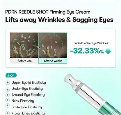 PDRN Peptide & Collagen Micro-Infusion Eye Cream with Sonic Massager | Anti-Wrinkle & Firming Care