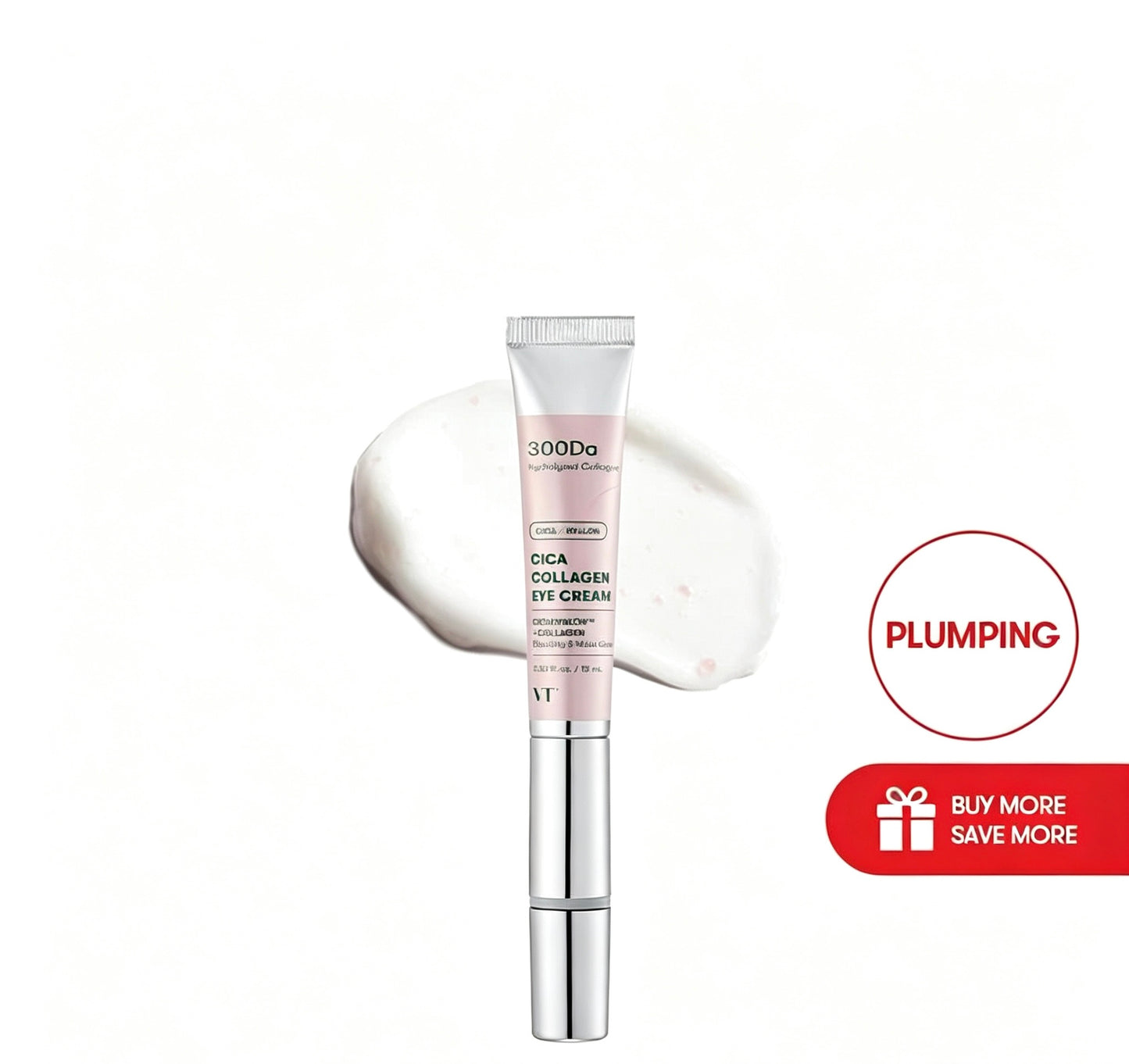 PDRN Peptide & Collagen Micro-Infusion Eye Cream with Sonic Massager | Anti-Wrinkle & Firming Care