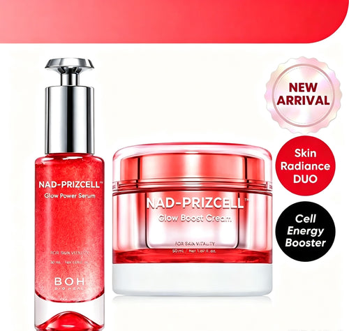 Cell Energy Booster Duo - Brightening Firming Hydrating Korean Serum & Cream with NAD, Niacinamide & Glutathione