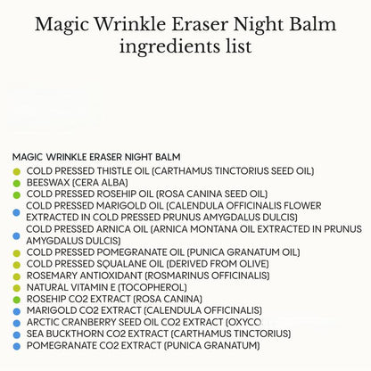 Magic Wrinkle Eraser Night Balm Skin Repair and Restore, Collagen Boost, Reduce Fine Lines & Dark Circles.