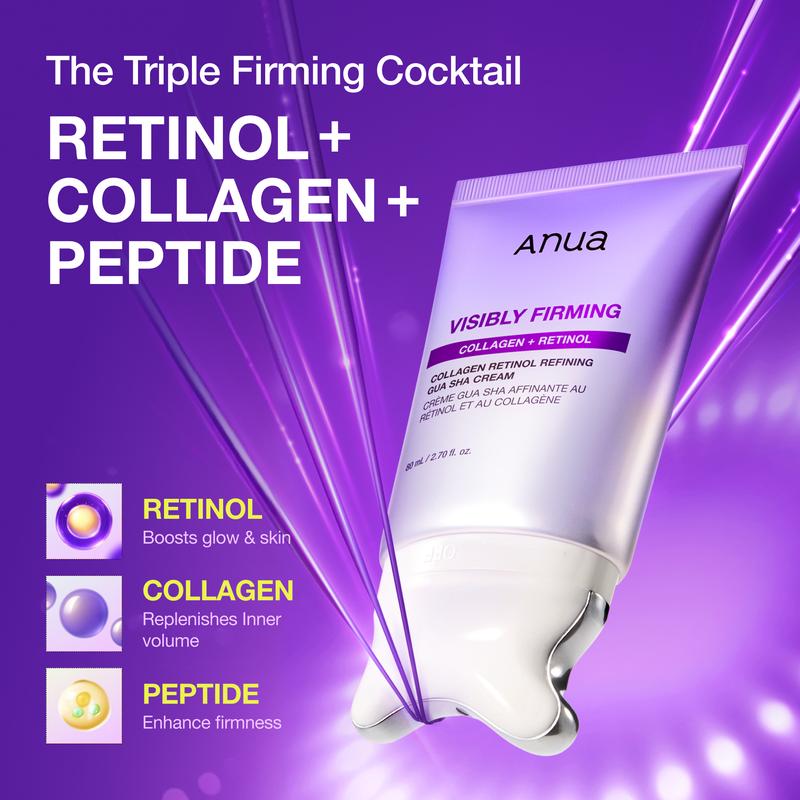 2‑in‑1 Collagen Retinol Guasha Cream | 5‑Min Instant Jawline Lifter, Peptide Reduces Wrinkles & Restores Skin Elasticity for Sagging Skin