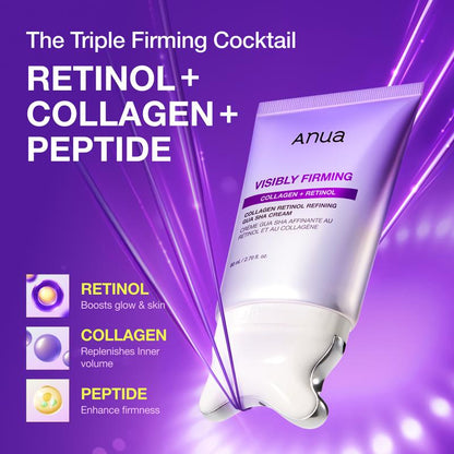 2‑in‑1 Collagen Retinol Guasha Cream | 5‑Min Instant Jawline Lifter, Peptide Reduces Wrinkles & Restores Skin Elasticity for Sagging Skin