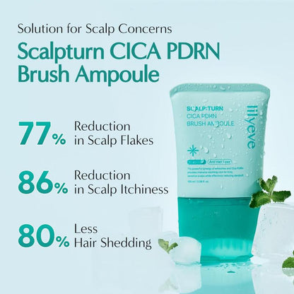 Growturn Anti Hair Fall & Scalpturn Anti Sebum Scalp Ampoule Duo | Built-In Brush Hair Growth Serum For Thinning Hair & Oily Scalp