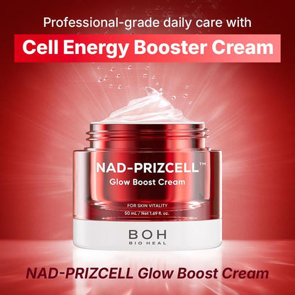 Cell Energy Booster Duo - Brightening Firming Hydrating Korean Serum & Cream with NAD, Niacinamide & Glutathione