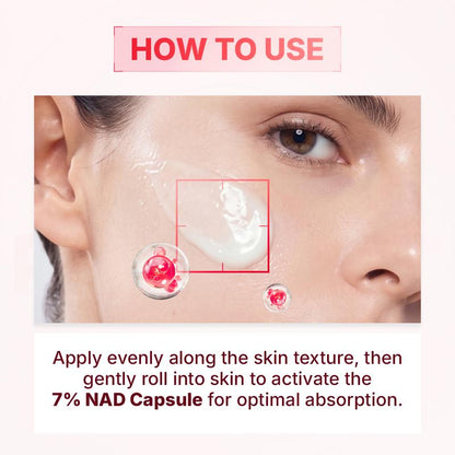 Cell Energy Booster Duo - Brightening Firming Hydrating Korean Serum & Cream with NAD, Niacinamide & Glutathione